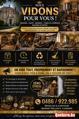 Vide maison Bruxelles
