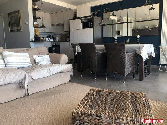 Bel app rénové, 3ch, sur digue, garage fermé,...