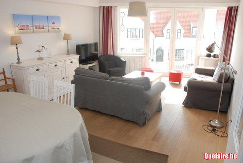 Knokke/Duinbergen Apt 3 ch / 8 pers + cabine plage