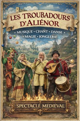 Musique, chant, danse, magie et feu pour banquets...