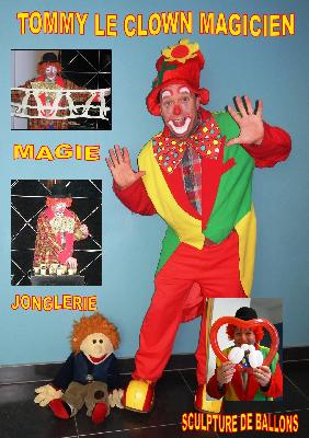 Clown rigolo pour enfants - humour magie ballons...