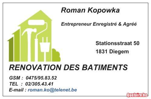 Rénovation des bâtiments