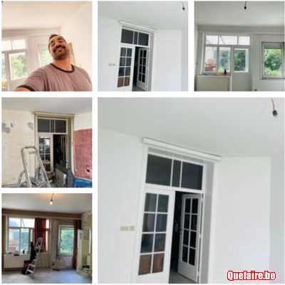 Cloison-peinture-vernis-Enduisage