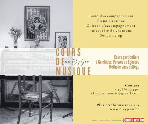Cours de piano ou de guitare sur Louvain-la-neuve