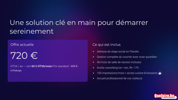 Domiciliation de Siège Social en Flandre