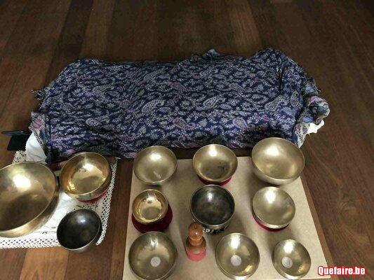 A Uccle - relaxation  avec les bols chantants...