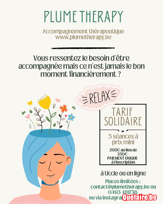 Séances de thérapie à tarif solidaire