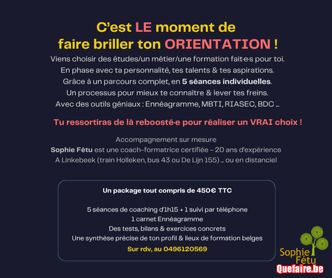 Coaching Orientation des jeunes / choix études &...