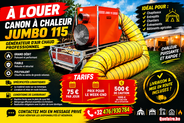 Chauffage de chapiteau : location d? ?un canon à...