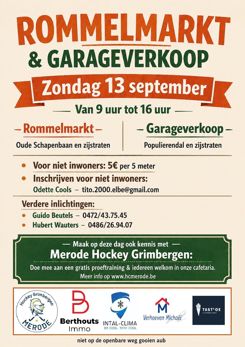 Garageverkoop / rommelmarkt