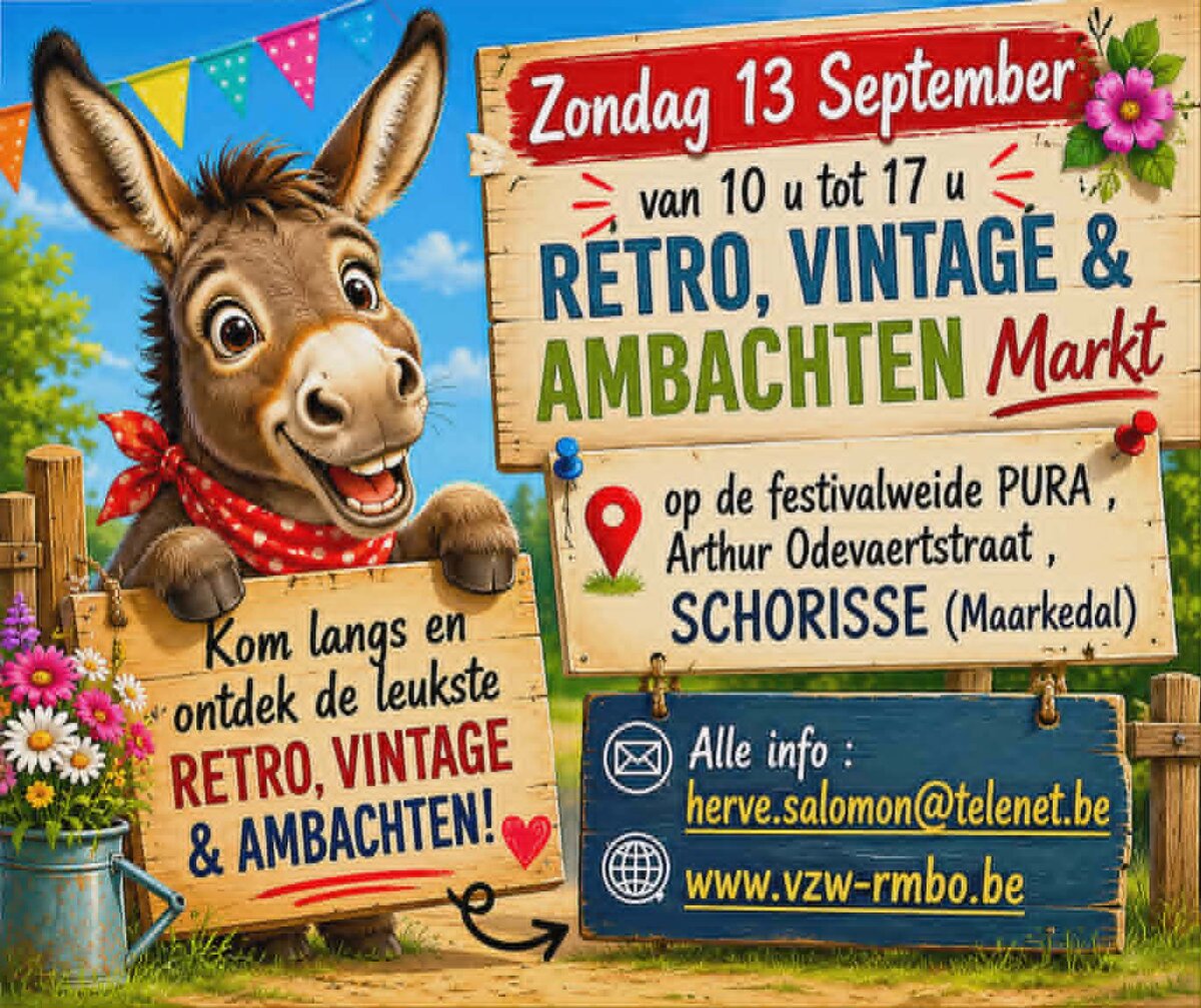 Vintage-retro-brocante en ambacht markt