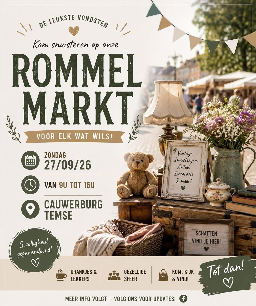 Rommelmarkt en garageverkoop