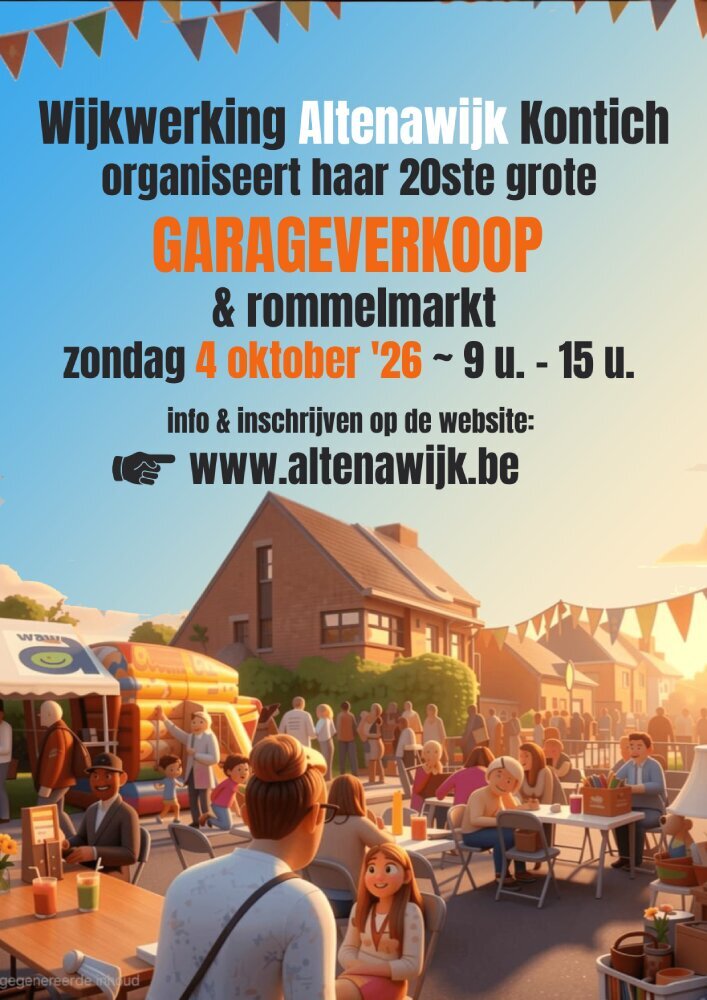 20ste grote garageverkoop en rommelmarkt