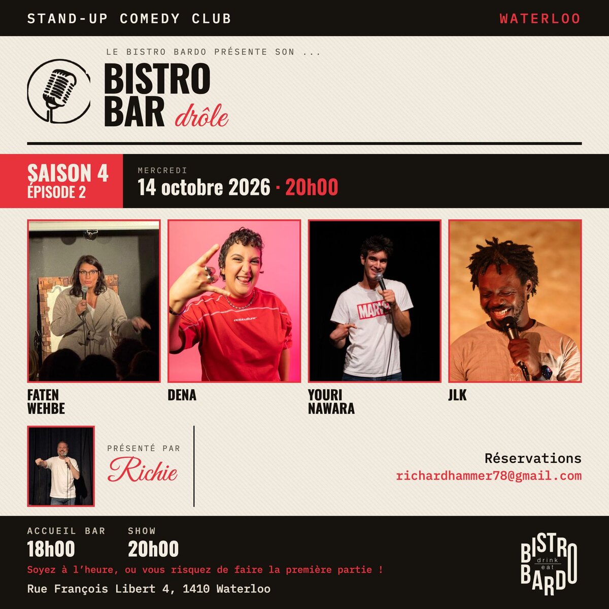 Spectacles Stand-up, impro, humour: Soirée stand-up Bistro Bar'drôle ...