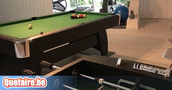 Sport One – Baby-foot Et Billard 6 En 1, 51 X 31 X 16 Cm, Avec Tennis De Table, échecs, Dames, Backgammon – Idéal Pour Soirées En Famille