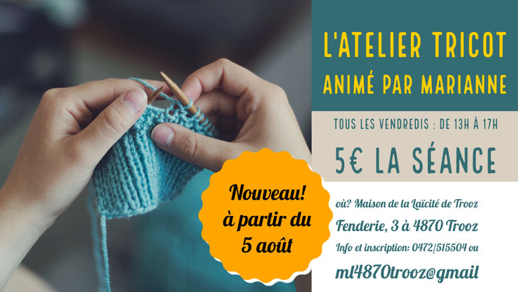 Stages,cours Atelier tricot