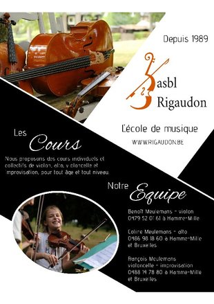 Stages,cours Cours violon, alto, violoncelle, contrebasse improvisation