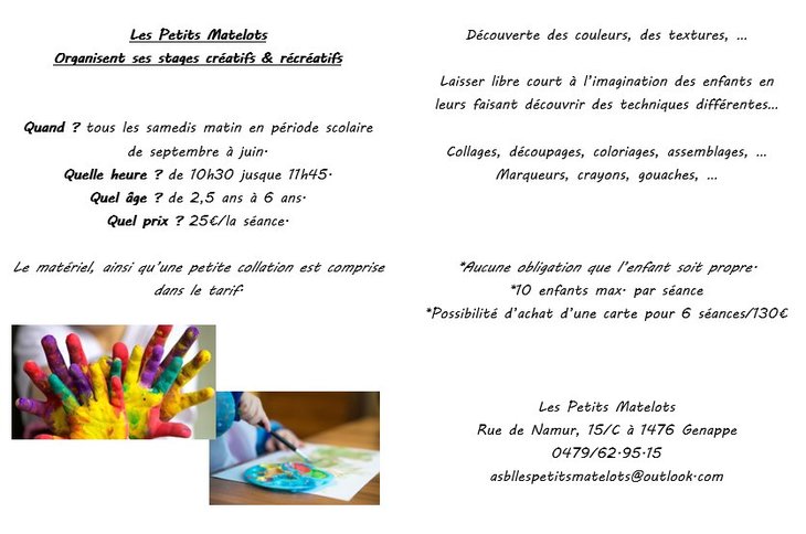 Stages,cours Créatifs récréatifs