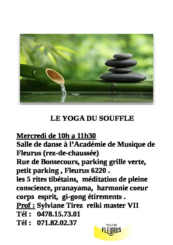 Stages,cours Le yoga souffle + méditation