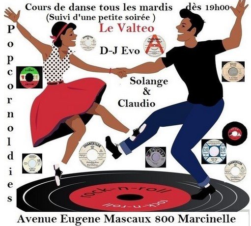Soirées Cours Danse Popcorn Oldies (rock lent) suivi d une soirée (gratuits)