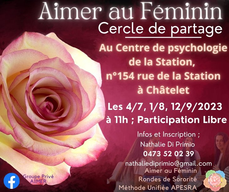 Stages,cours Cercle Partage pour femmes