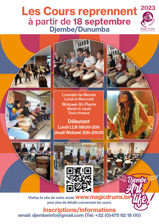 Stages,cours Magic Drums, Cours Djembe pour adultes