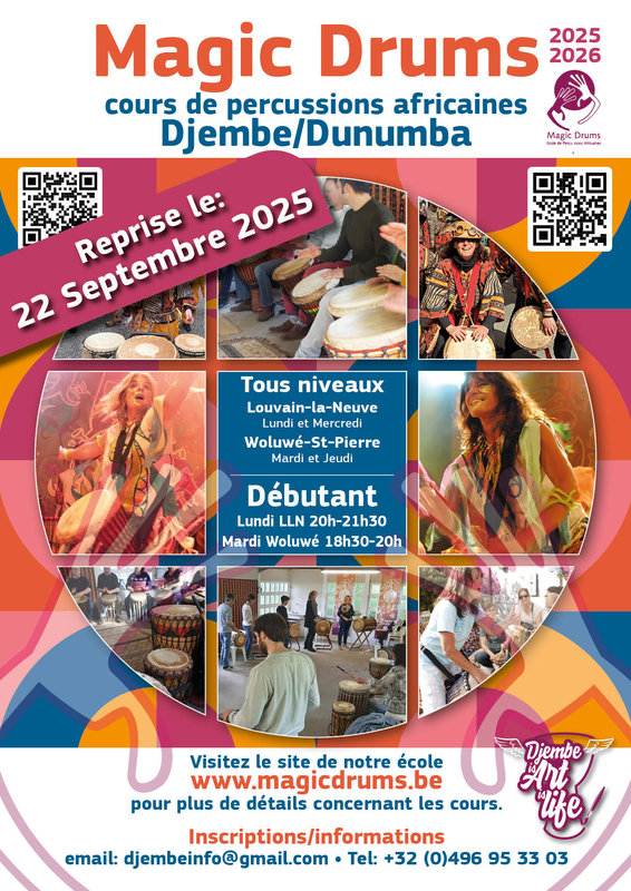 Stages,cours Magic Drums, Cours Djembe pour adultes