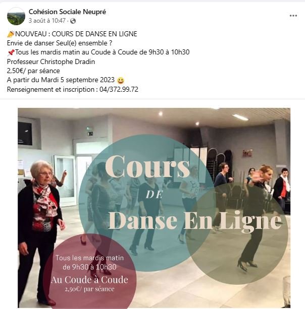 Stages,cours Cours danse ligne (solo)