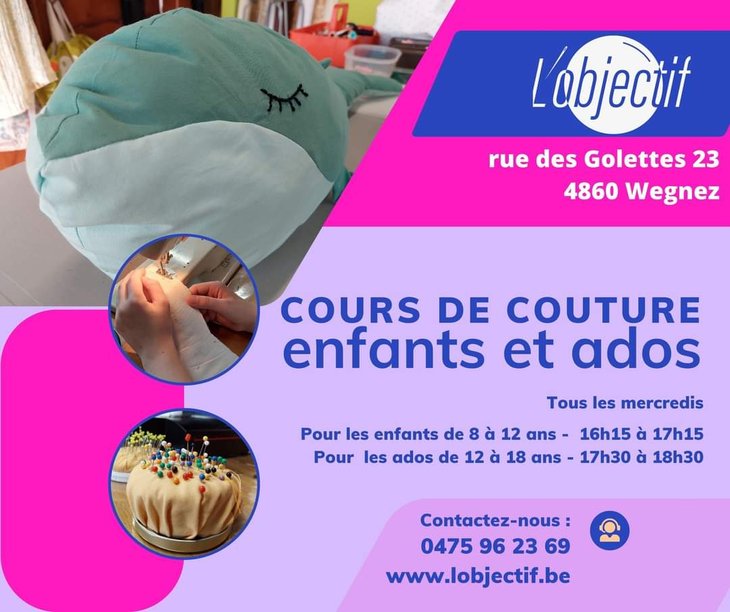 Stages,cours Cours couture pour enfants ados