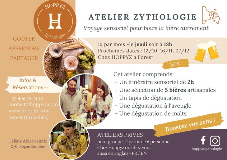 Stages,cours Atelier Zythologie - voyage sensoriel pour boire bire autrement