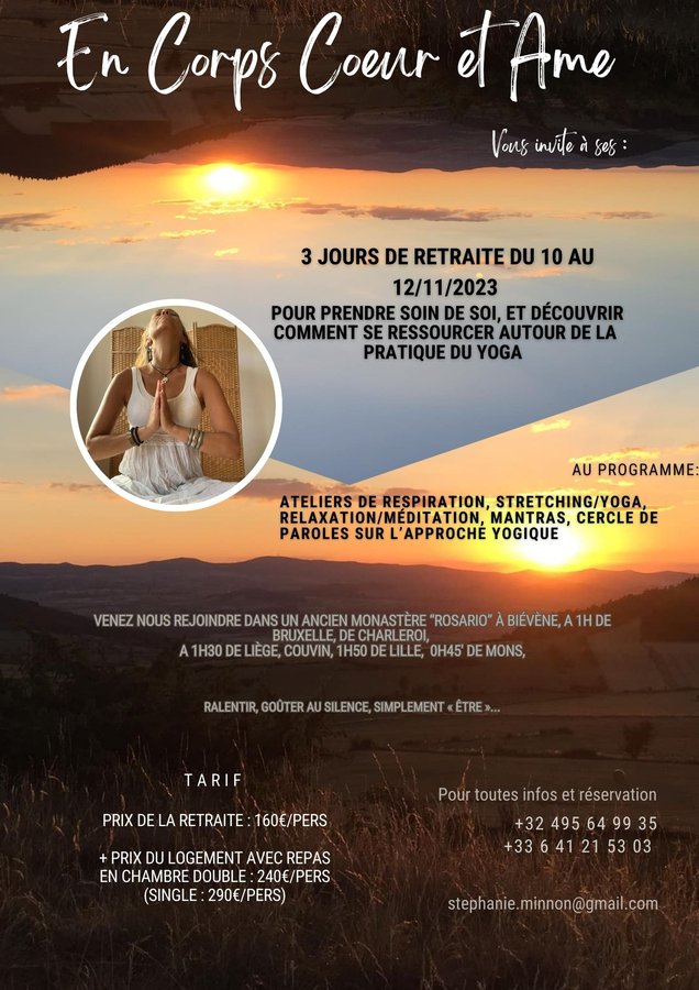 Stages,cours Retraite Yoga reconnexion soi