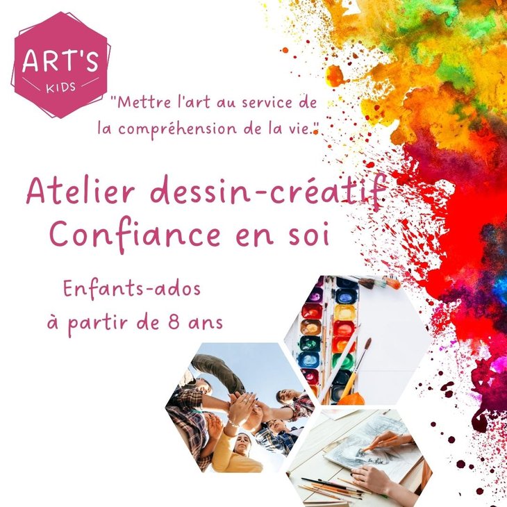 Stages,cours Atelier Dessin Cratif de Confiance Soi pour Enfants 