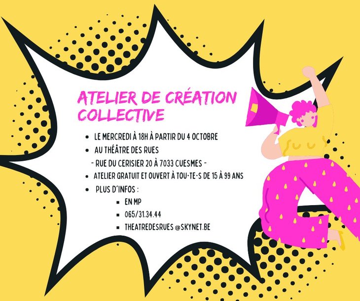 Stages,cours Atelier ouvert cration collective