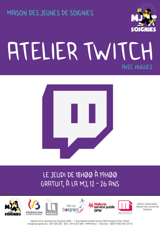 Stages,cours Atelier Twitch