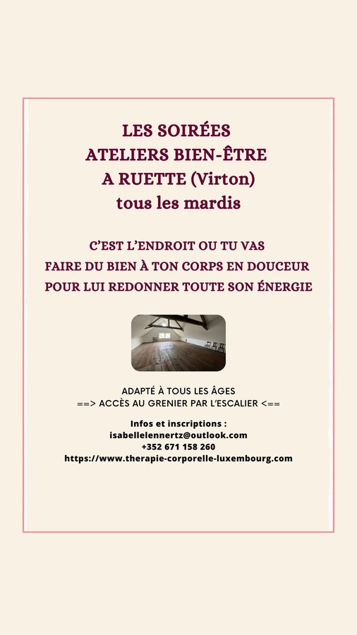 Stages,cours Atelier Bien-tre, gestion stress & motions initiation Massage)