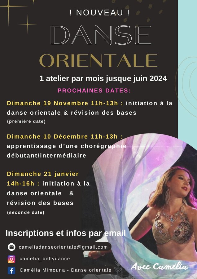 Stages,cours Ateliers danse orientale  Limal