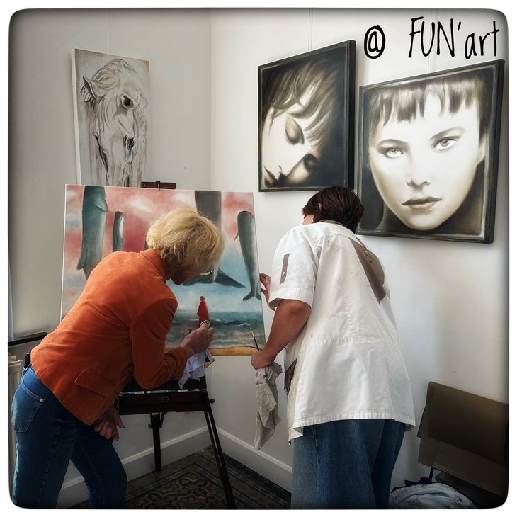 Stages,cours Atelier peinture pigments, huile acrylique