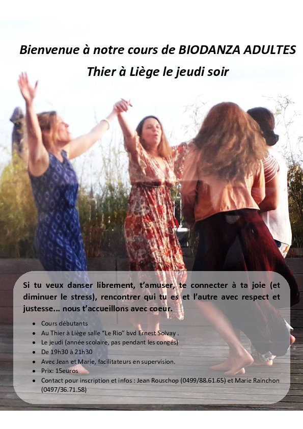 Stages,cours Cours biodanse adulte