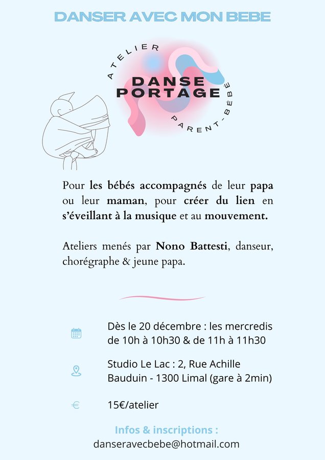 Stages,cours Atelier Danse-Portage  Danser avec bb 