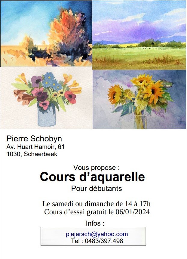 Stages,cours Cours d aquarelle pour dbutant(e)s.