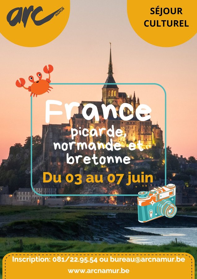 Excursions, sjours La France picarde, normande bretonne
