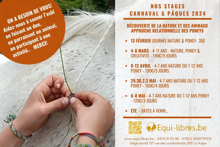 Stages,cours A petits dans nature: stage nature