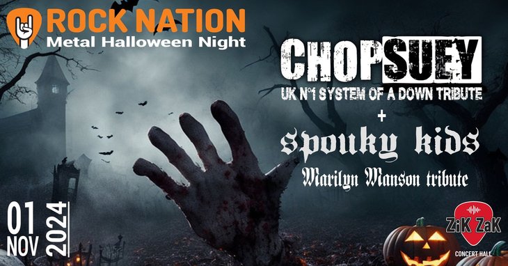 Concerts Chop Suey (uk) Tribute Soad + Spouky Kids (uk) Tribute Marilyn Manson
