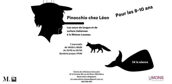 Stages,cours Pinocchio chez Léon Cours d’italien pour enfants