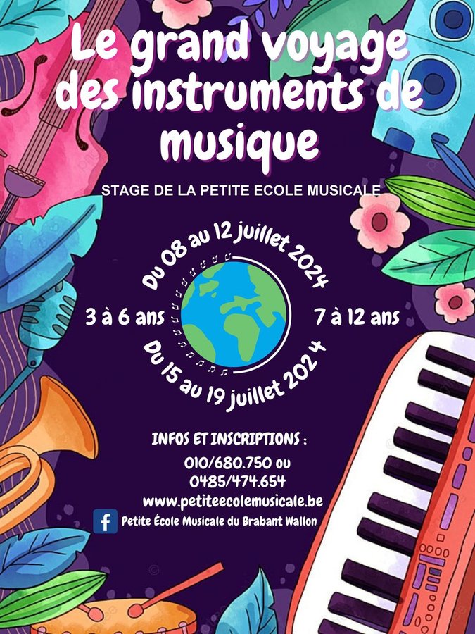 Stages,cours  Le grand voyage instruments musique   stage la Petite Ecole Musicale