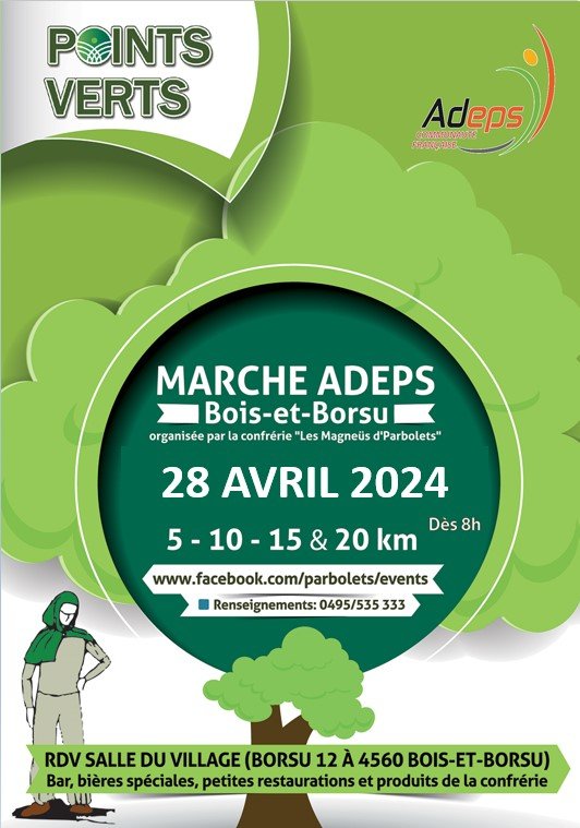 Loisirs Marche Adeps  Point Vert  Bois-et-Borsu (Clavier)