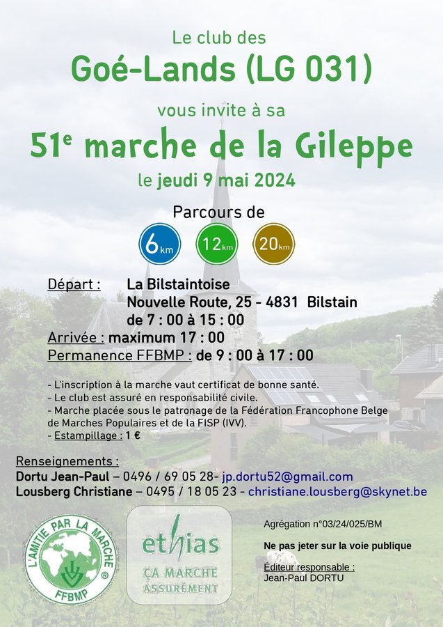 Loisirs 51e marche la Gileppe - Club Go-Lands (LG031)