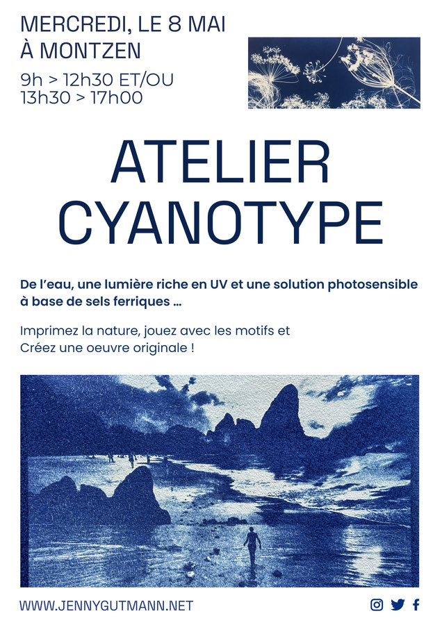 Stages,cours Le monde bleu : inititiation cyanotype