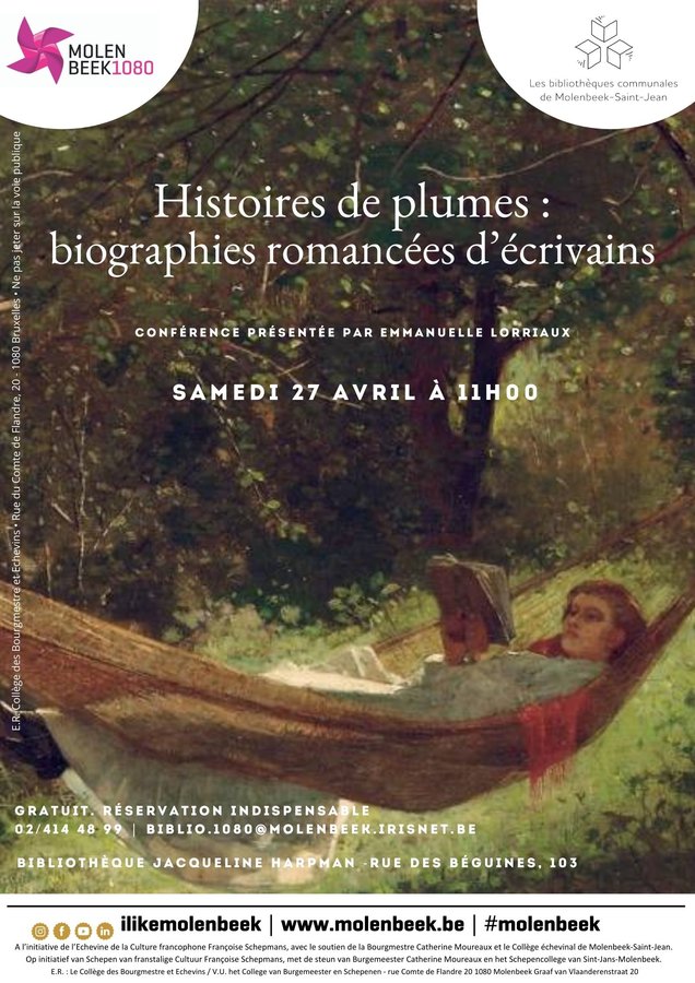 Confrences Confrence : Histoires plumes : biographies romances dcrivains