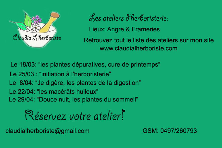 Stages,cours Ateliers d herboristerie